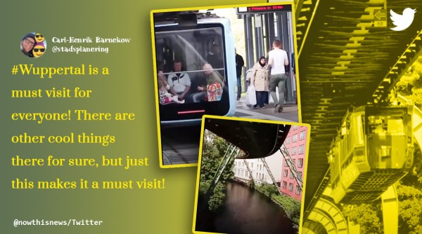 upside down train, flying train, Germany, Wuppertal, upside-down train video, indian express