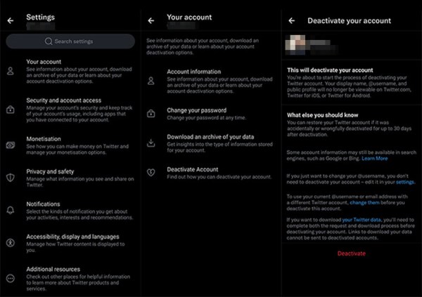 How to delete your Twitter account in screenshots