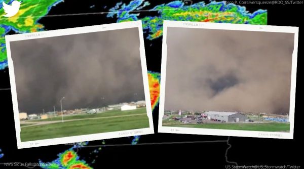 thunderstorm in South Daoka, dust storm, dust storm videos, thunderstorm, US, indian express