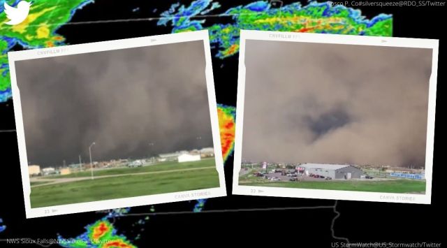 thunderstorm in South Daoka, dust storm, dust storm videos, thunderstorm, US, indian express