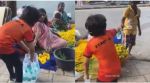 boy gives water bottle to street vendors, boy gives water bottle, heatwave, viral video, indian express