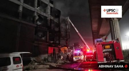The fire broke out in a four-storey building on May 13.