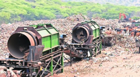 The waste processing 
plant at the dumping ground. (Express)