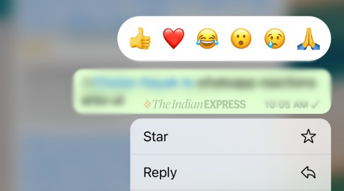 whatsapp, whatsapp emoji reaction, whatsapp news