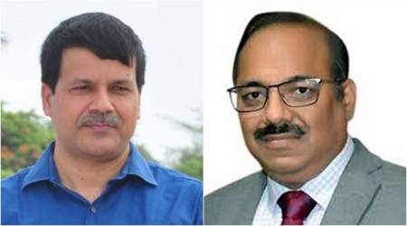 Ashwini Kumar (L) appointed as first special officer and Gyanesh Bharti (R) as the first commissioner of the unified MCD. (File)