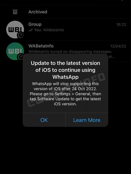 WhatsApp dejará de admitir iOS 10, iOS 11 pronto: Informe