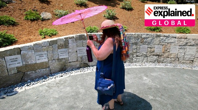 At a memorial in Salem, Mass., where five women were hanged as witches more than three centuries years earlier. (AP Photo/Stephan Savoia, File)