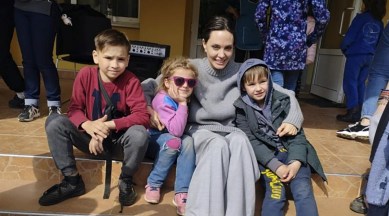Angelina Jolie makes surprise Ukraine visit, meets children | Entertainment  News,The Indian Express