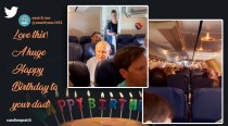Watch: How an entire flight came together to celebrate a 95-year-old man’s birthday