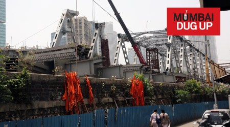 While the demolition of the nine-decade-old bridge, constructed by the British, began in August 2018, the new bridge that was expected to be completed by 2022 has not yet become operational. (Express photo by Ganesh Shirsekar)