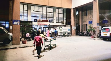 Baba Saheb Ambedkar hospital, power cut delhi, delhi power cut, delhi hospital power cut, power cut in Baba Saheb Ambedkar hospital, delhi news, indian express