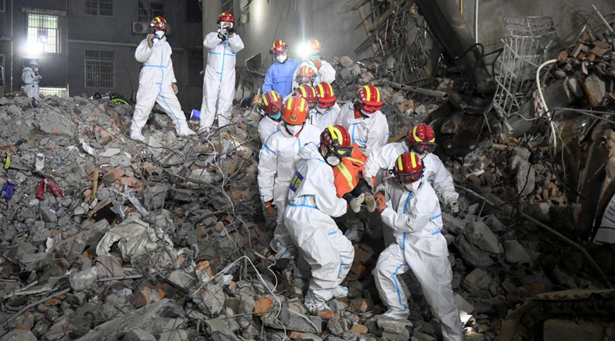 Building fall apart in China’s Changsha kills fifty three