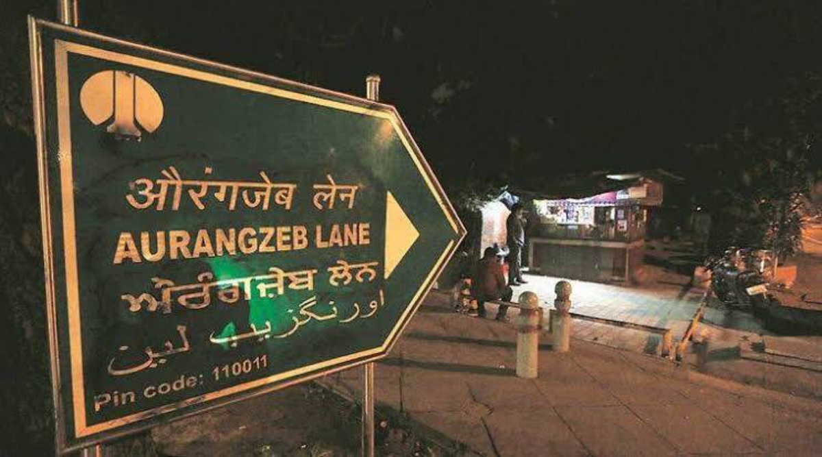 Delhi: Aurangzeb Lane signboard defaced by BJP Yuva Morcha
