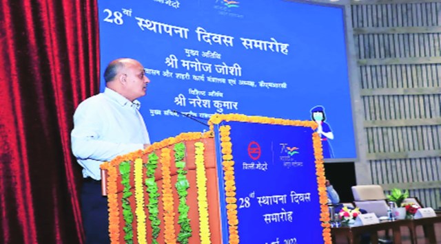Naresh Kumar was speaking at the 28th foundation day ceremony of the Delhi Metro at Metro Bhawan. DMRC.
