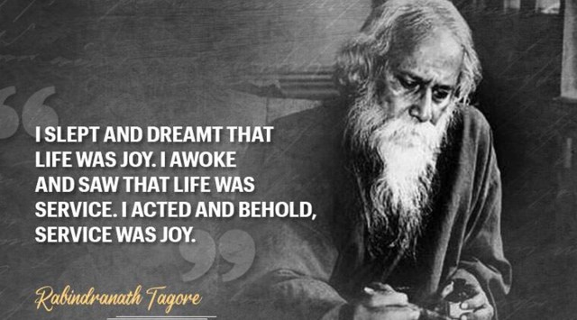 Rabindranath Tagore Jayanti 2022: Tagore was born on May 7, 1861. (Source: Express Archives; designed by Gargi Singh)