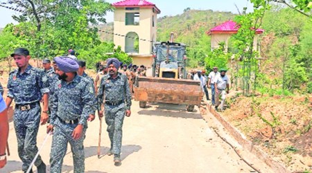 Forest department tears down encroachments near Karoran, Masol, plants 10,000 saplings