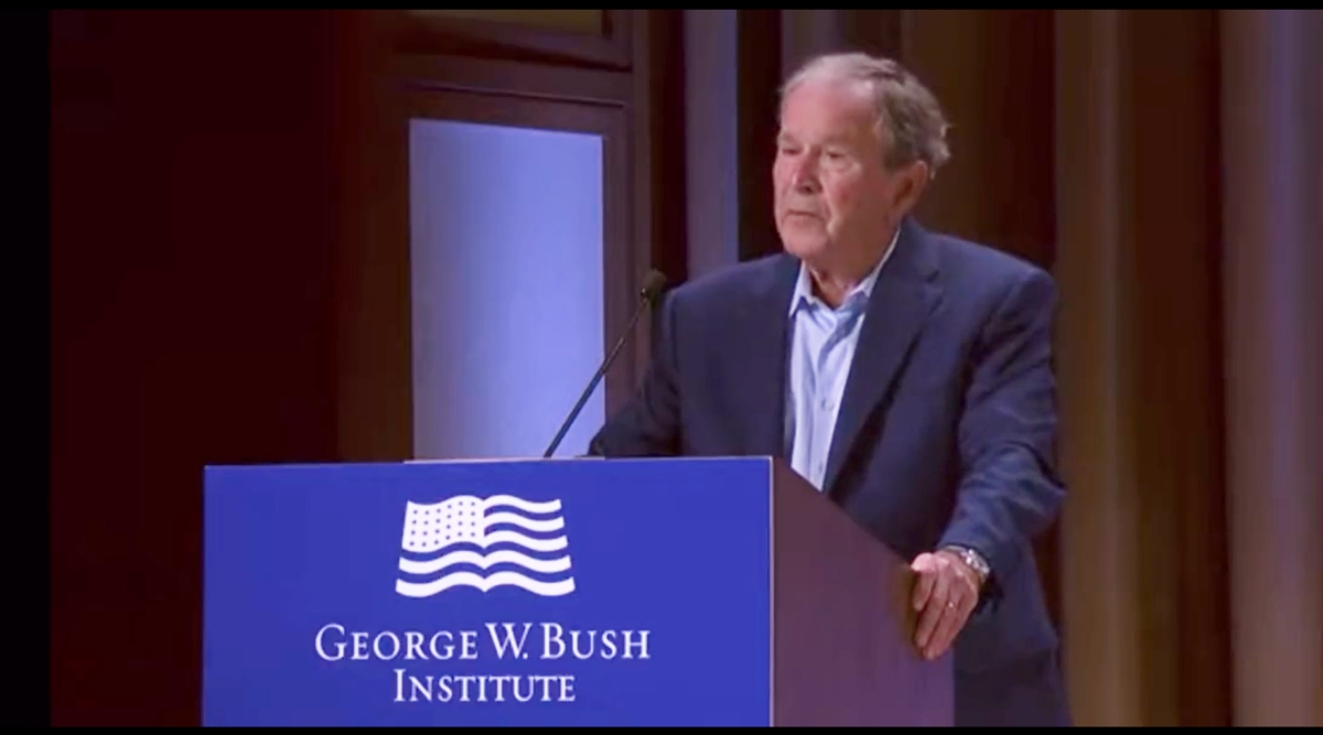 ‘Unjustified and brutal invasion of Iraq… I imply Ukraine’: George Bush’s fake pas stuck on camera