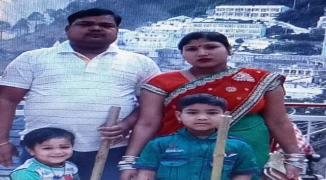 Jatinder Gupta and Kanchan Gupta with their children.