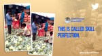 Men pack a sack of cabbages in less than a minute, Cabbage coordinated video, Viral video vegetable stacking, Viral video cabbage, Erik Solheim tweets, Indian Express