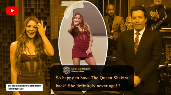 Shakira, Jimmy Fallon, Shakira at the tonight show with Jimmy Fallon, Shakira TikTok dance, Shakira Jiggle Jiggle, Indian Express