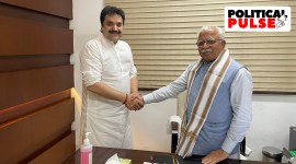 khattar-kuldeep-bishnoi Haryana Congress MLA Bishnoi meets CM Khattar, sparks speculations about his next move