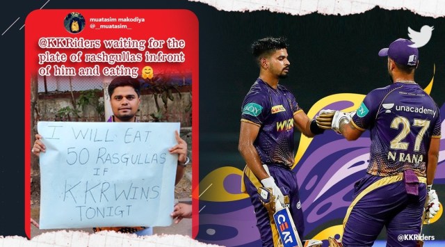 ipl 2022, kkr vs rr, Rajasthan Royals, Kolkata Knight Riders, ipl funny banners, viral news, sports news, indian express