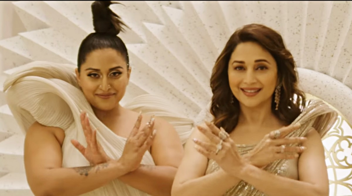 Madhuri Indian Actress Xxx Video - Madhuri Dixit steals the show in Raja Kumari's 'Made in India', built for  2022. Watch | Entertainment News,The Indian Express