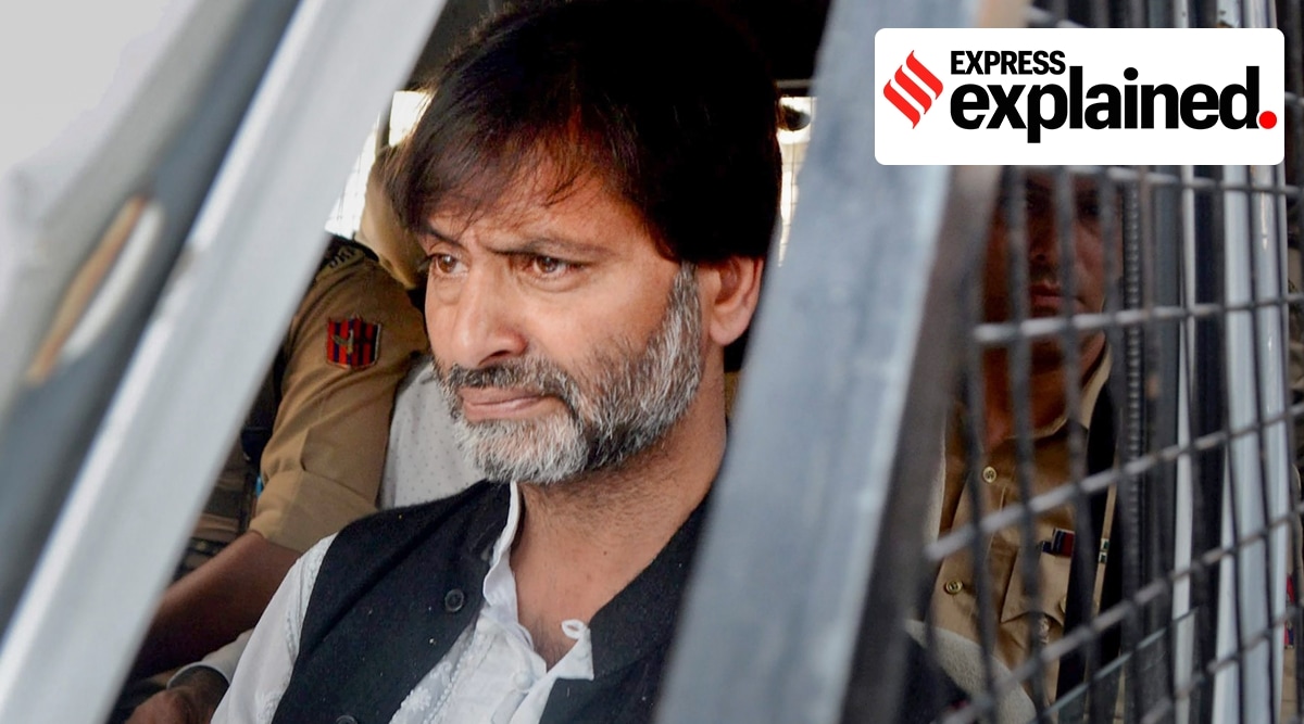 Yasin Malik after his arrest in Srinagar, in September 2017. (PTI, file)