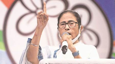 Chief Minister Mamata Banerjee addresses a Trinamool Congress meeting in Jhargram on Tursday. (Source: CMO)