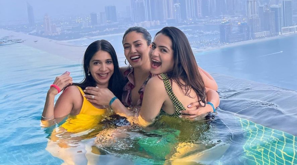 Mira Kapoor Is Having The Best Time With Girlfriends In Dubai As They Swim On Top Of The World See Photos Videos Entertainment News The Indian Express