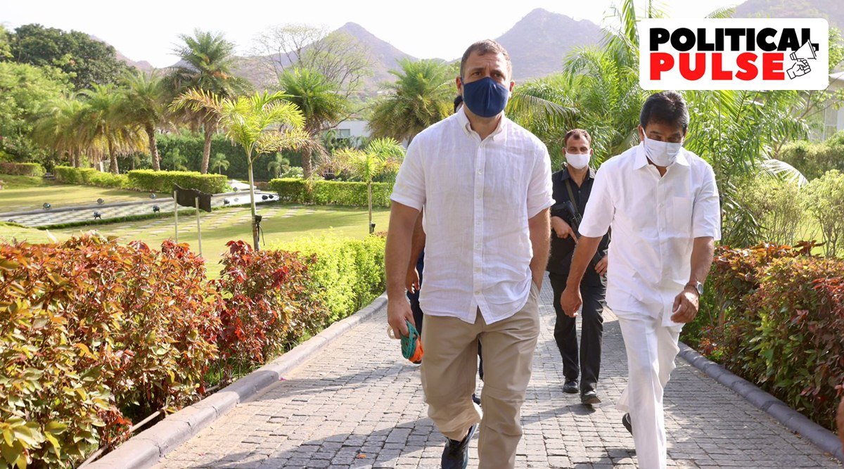 Congress leader Rahul Gandhi arrives in Udaipur for the Chintan Shivir. (Twitter)