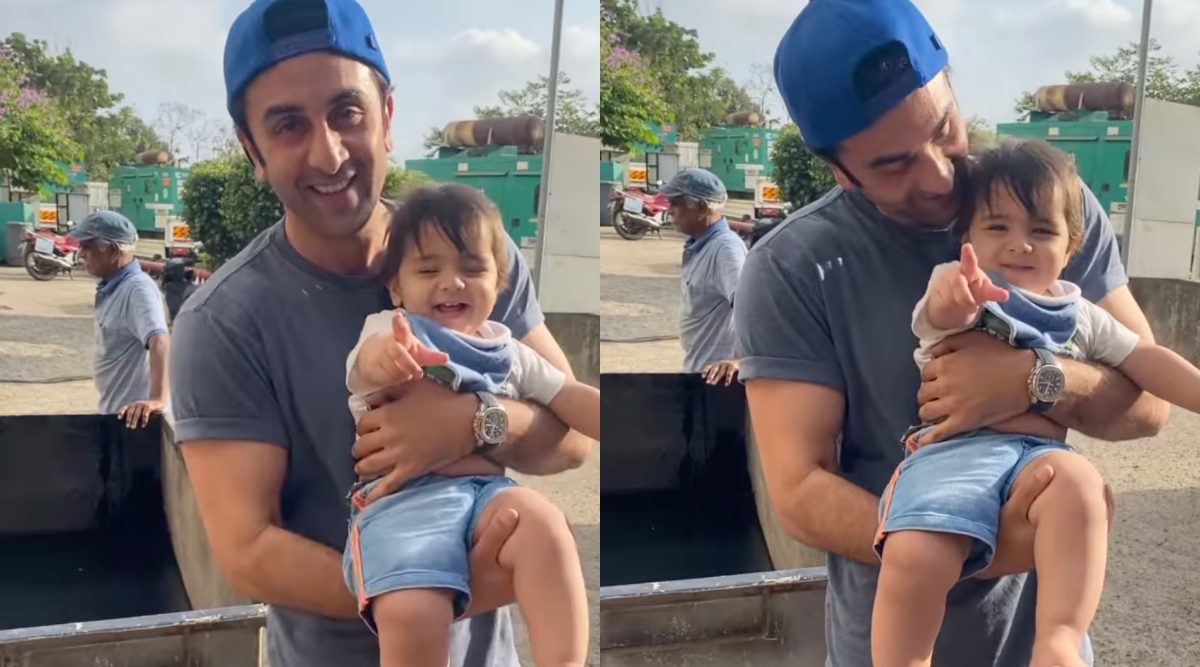 Ranbir Kapoor poses with a cute baby, fans say 'he'll be a good father'. Watch | Entertainment News,The Indian Express