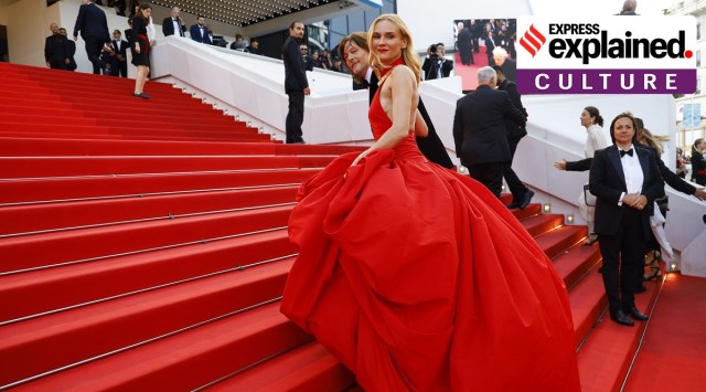Norman Reedus and Diane Kruger pose on the red carpet at the Cannes Film Festival in France. (Reuters)