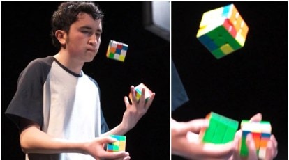 Teenager solves Rubik's Cube in 3.97 seconds, breaks record on camera