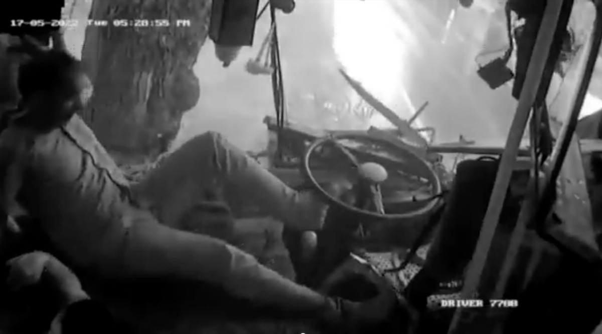 CCTV footage of the incident was shared widely on social media. 