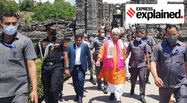 L-G Manoj Sinha at the site