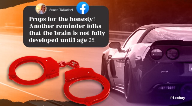 The woman was arrested and charged with fleeing and eluding.