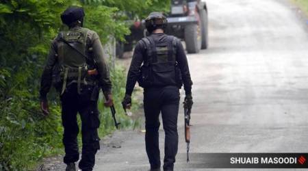 The police said that the two militants were responsible for killing of a policeman, Riyaz Ahmad Thoker. (Express File Photo)