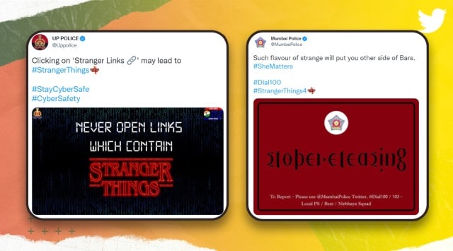 Mumbai police stranger things, UP police stranger things, Stranger things season 4, Stranger things tweets, Indian Express