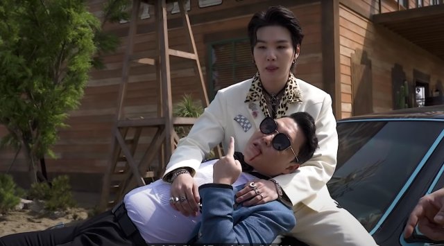 Bts Suga Goes ‘all Out As He Slaps Psy In New Behind The Scenes