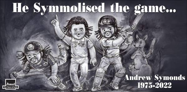 Andrew Symonds Amul, Amul topical Symonds, Symonds tribute Amul, Andrew Symonds cricketer tribute, Indian Express