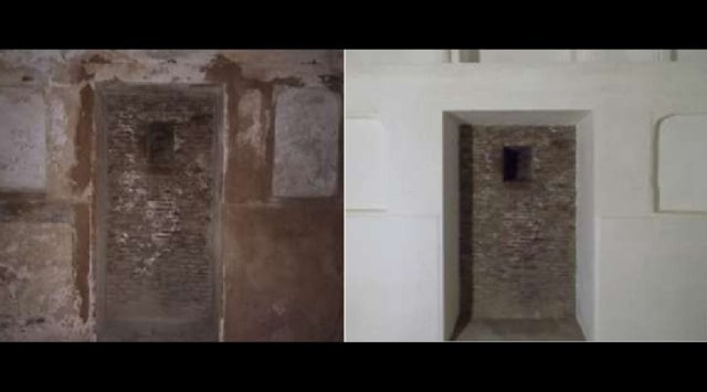 Photographs of Taj Mahal’s underground cells, as shared in the ASI newsletter.