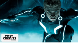 Garrett Hedlund in a still from Joseph Kosinski's Tron: Legacy.
