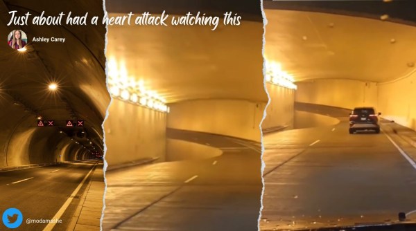 optical illusion, viral optical illusion, driver tunnel optical illusion video, milwaukee tunnel optical illusion, milwaukee tunnel water driver scared video, indian express
