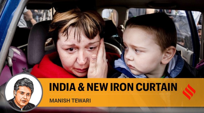 Natalia Pototska, 43, cries as her grandson Matviy looks on in a car at a center for displaced people in Zaporizhzhia, Ukraine, Monday, May 2, 2022. (AP Photo/Evgeniy Maloletka)


