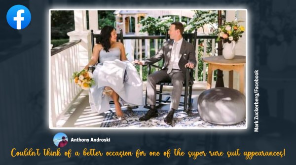 Mark Zuckerberg, Mark Zuckerberg's wedding anniversary, Mark Zuckerberg and Priscilla Chan, Zuckerberg recreates 10 year old wedding photo, Indian Express