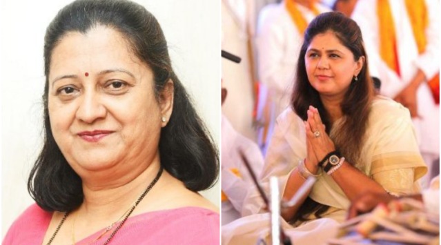 Uma Khapre (Left) and Pankaja Munde (Right). (Source: Twitter)