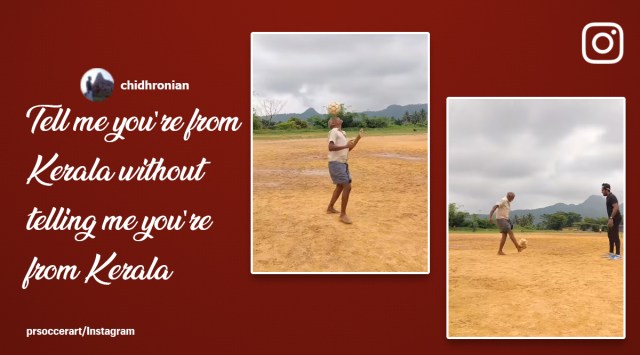 64-year-old football player, Kerala 64 year old footballer, old football player impresses netizens, football enthusiast, Indian Express