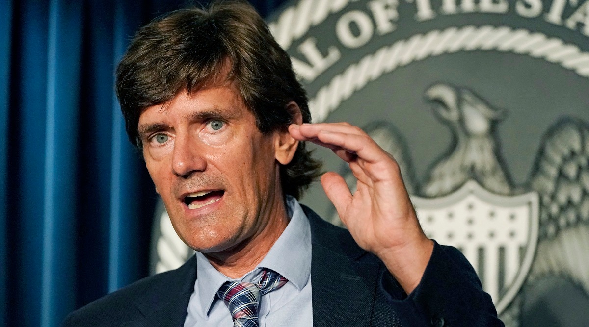 File photo of Mississippi State Health Officer Dr. Thomas Dobbs responding to a reporter's question during a news briefing regarding Mississippi's Covid-19 response on Aug. 19, 2021, in Jackson. Dobbs has never gotten involved in political fights over reproductive health, but his name has become shorthand for a legal case that could end abortion rights in the United States. (AP)