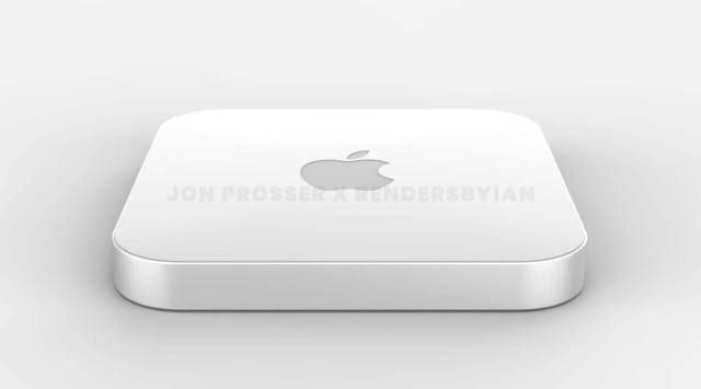 A render of a rumoured new Mac Mini based on earlier rumours and leaks. (Image credit: Front Page Tech/YouTube)